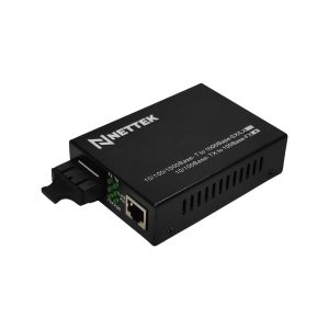Bộ chuyển đổi quang điện 2 sợi quang chế độ Multimode. NETTEK NT-1F1E-SC2-MM