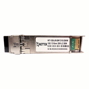 Module quang SFP loại 2 sợi quang chế độ Singlemode. NETTEK NT-10G-LR-SM1310-20KM tốc độ 10G.