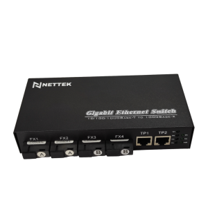 Bộ chuyển đổi quang điện 1 sợi quang chế độ Singlemode. NETTEK NT-4G2E-SC20A/B