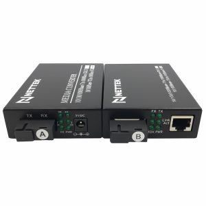Bộ chuyển đổi quang điện 1 sợi  NETTEK NT-1F4EM-SC20A/B | Đủ CO/CQ