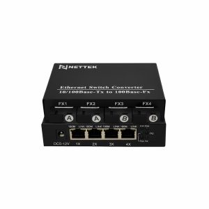 Bộ chuyển đổi quang điện 1 sợi NETTEK NT-4F4E-SC20A/B | Đủ CO/CQ Dự Án
