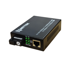 Bộ chuyển đổi quang điện 1 sợi quang chế độ Singlemode. Nettek NT-1G1E-SC20A/B