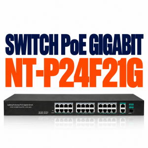 Switch PoE Nettek NT-P24F21G | 24 Port + 2 Uplink Giga