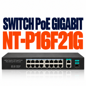 Switch PoE NETTEK NT-P16F21G 16 Port | Đủ CO/CQ Cho Dự