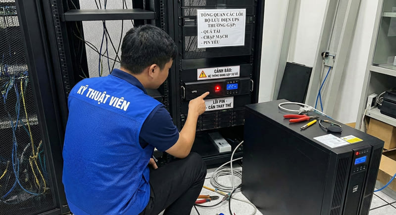 lỗi bộ lưu điện ups