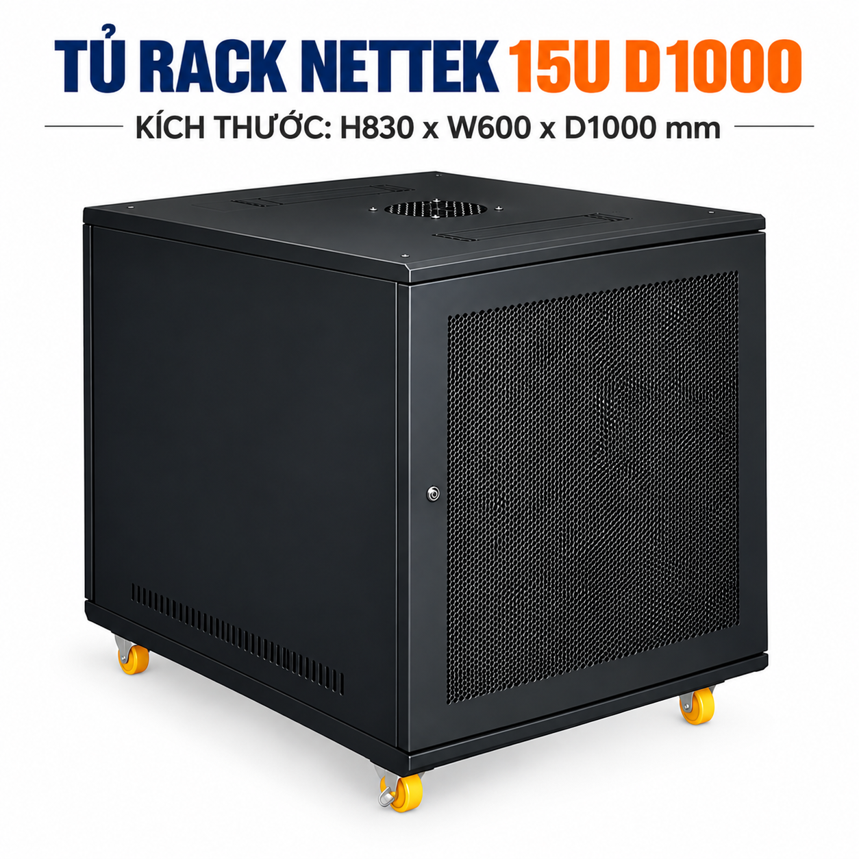 Tủ Rack NETTEK 15U D1000 NETTEK 15U D1000 Rack Cabinet