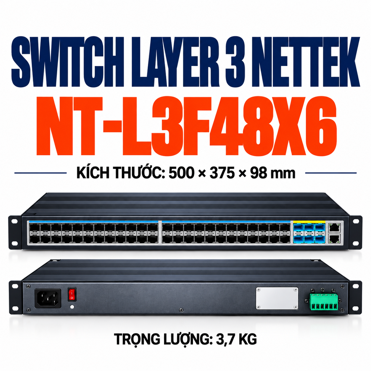 Switch Layer 3 NETTEK NT-L3F48X6 Switch Layer 3 NETTEK NT-L3F48X6