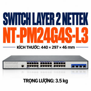 Switch PoE Layer 2 NETTEK NT-PM16G8S-L2