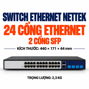 Switch Ethernet NETTEK NT-E244G4S-W Sao chép từ khóa