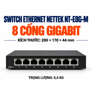 Switch Ethernet NETTEK NT-E8G-M