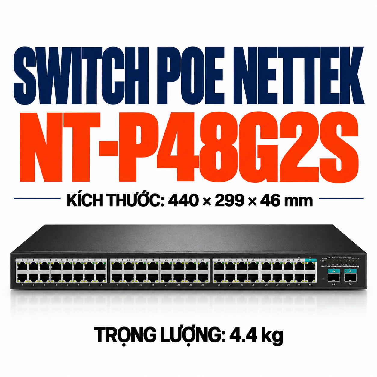 Switch PoE NETTEK NT-P48G2S