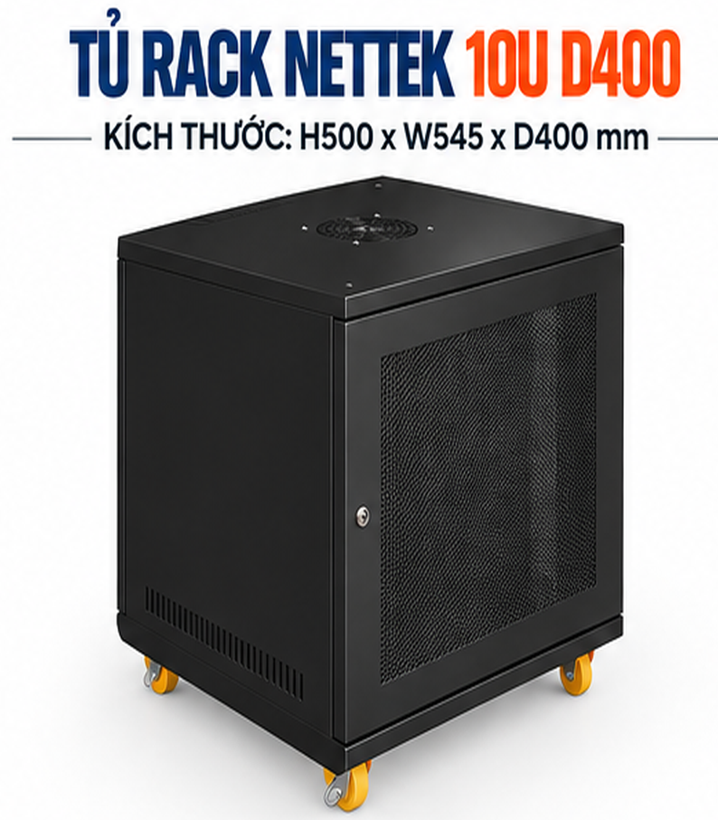 Tủ Rack NETTEK 10U D400 Tủ Rack NETTEK 10U D400