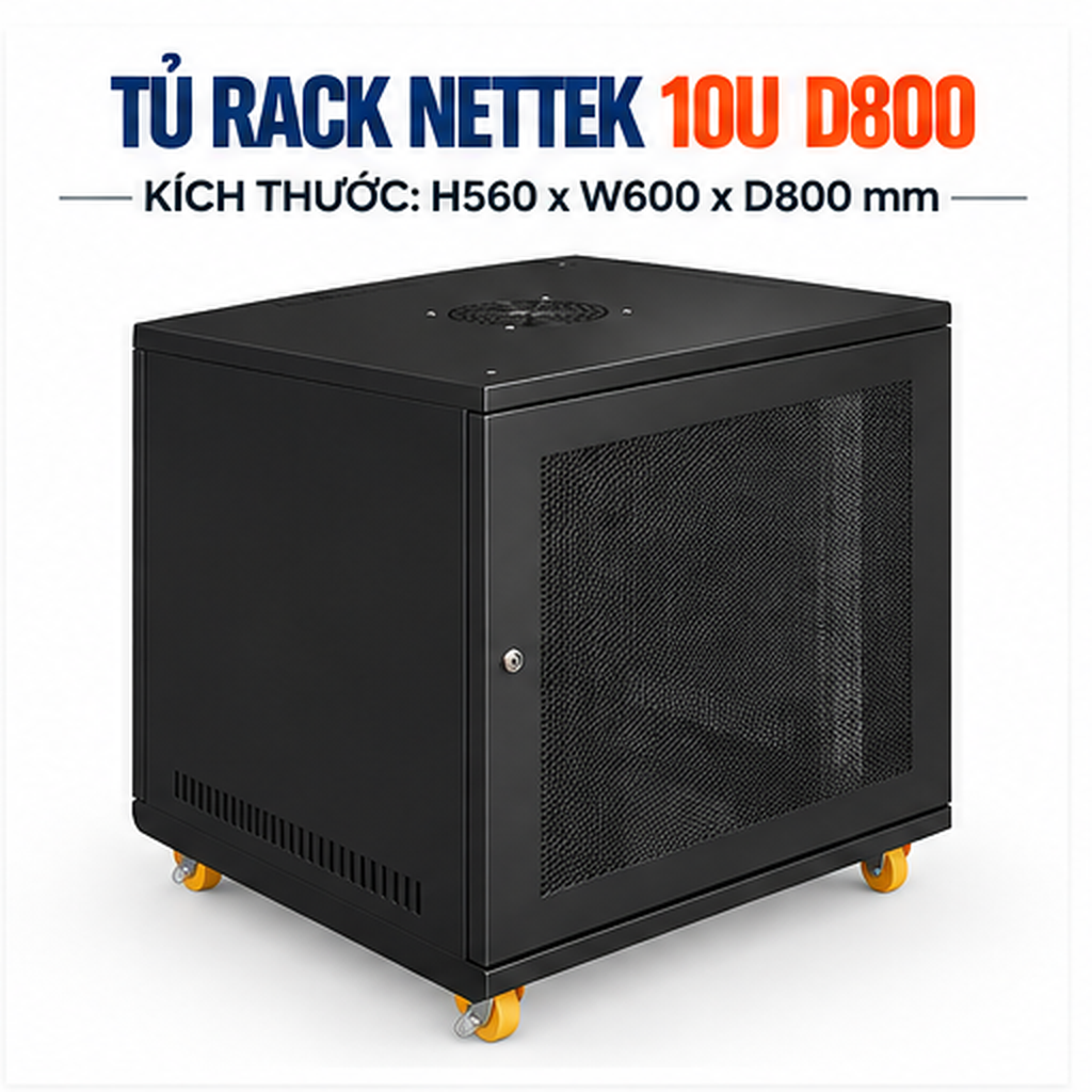 Tủ Rack NETTEK 10U D800 Tủ Rack NETTEK 10U D800